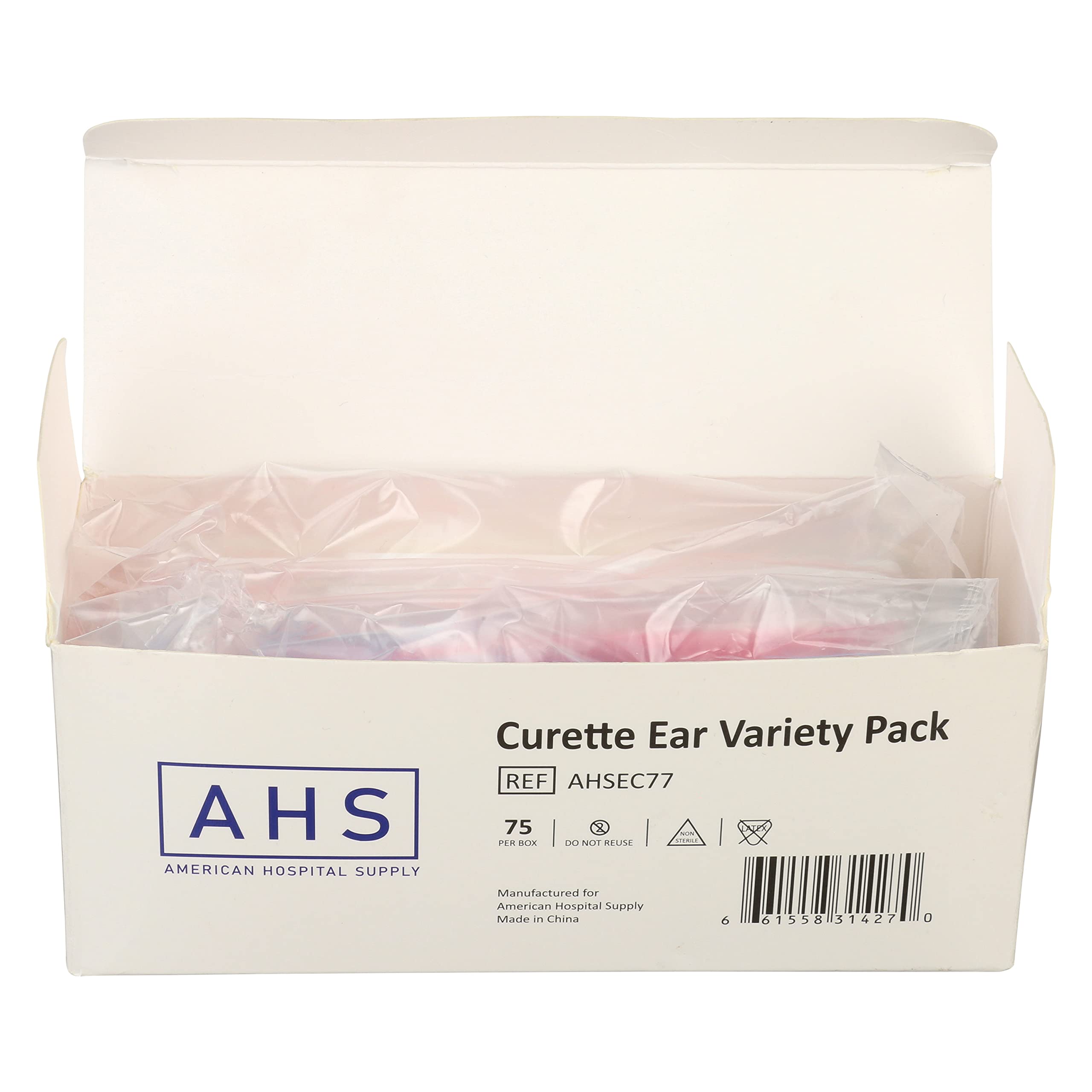 American Hospital Supply Ear Curettes | Ear Pick Wax Removal Tool Cleaner | Individually Wrapped Plastic Ear Cleaner Tools for Teens Adult Pack of 75 (15 of Each Tip Style) - Image 9
