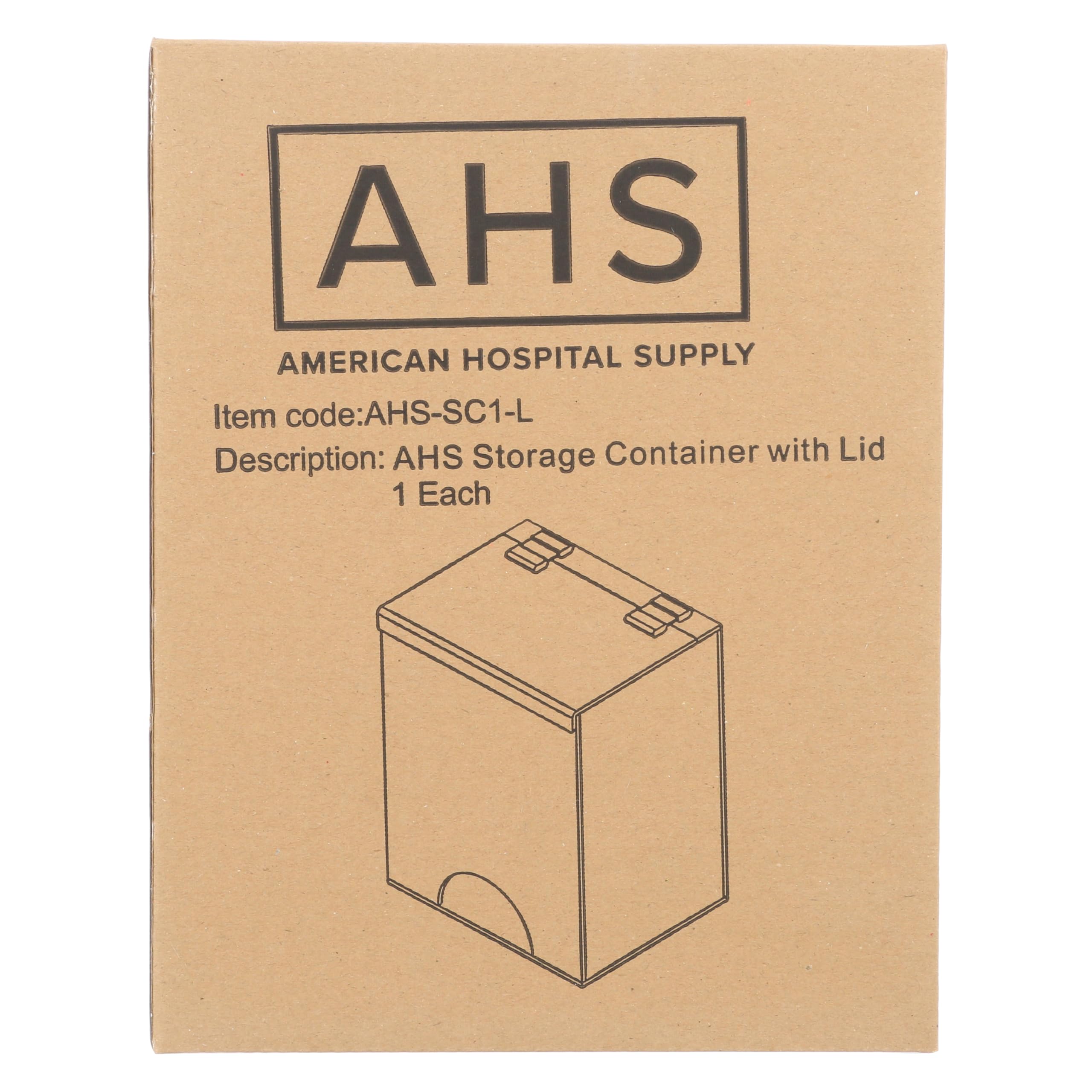 AMERICAN HOSPITAL SUPPLY Storage Container with Lid [Pack of 1] – Wall-Mount Acrylic Dispenser for Gloves, Face Masks, Hairnets | Clear Medical Organizer | 7.1" L x 5.5" W x 9.1" H - Image 6
